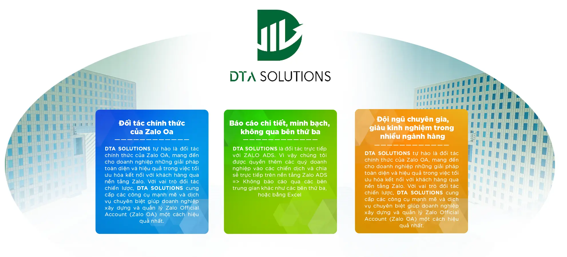 Banner Tại sao nên lựa chọn DTA Solutions