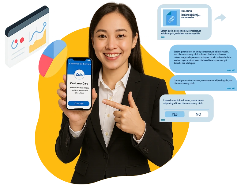 Ảnh chụp màn hình ứng dụng tạo OA